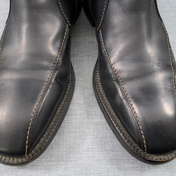 %Hugo Boss Black Leather Chelsea Chukka Ankle Boots Men\'s SZ 8 / D9 main image 11